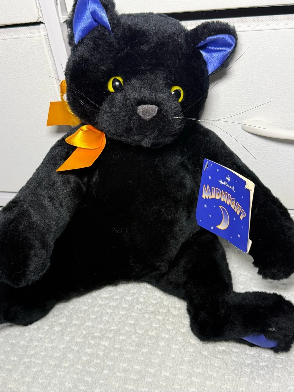 Vintage Hallmark MIDNIGHT Black Cat Halloween 10